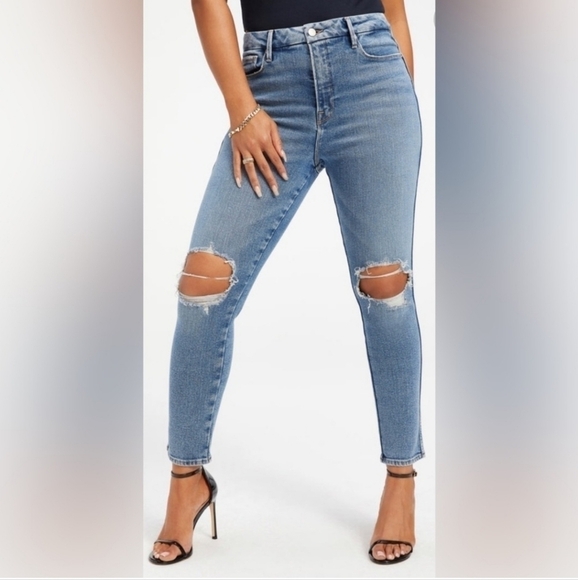 NWT GOOD AMERICAN GOOD CURVE SKINNY CROP - Picture 5 of 11